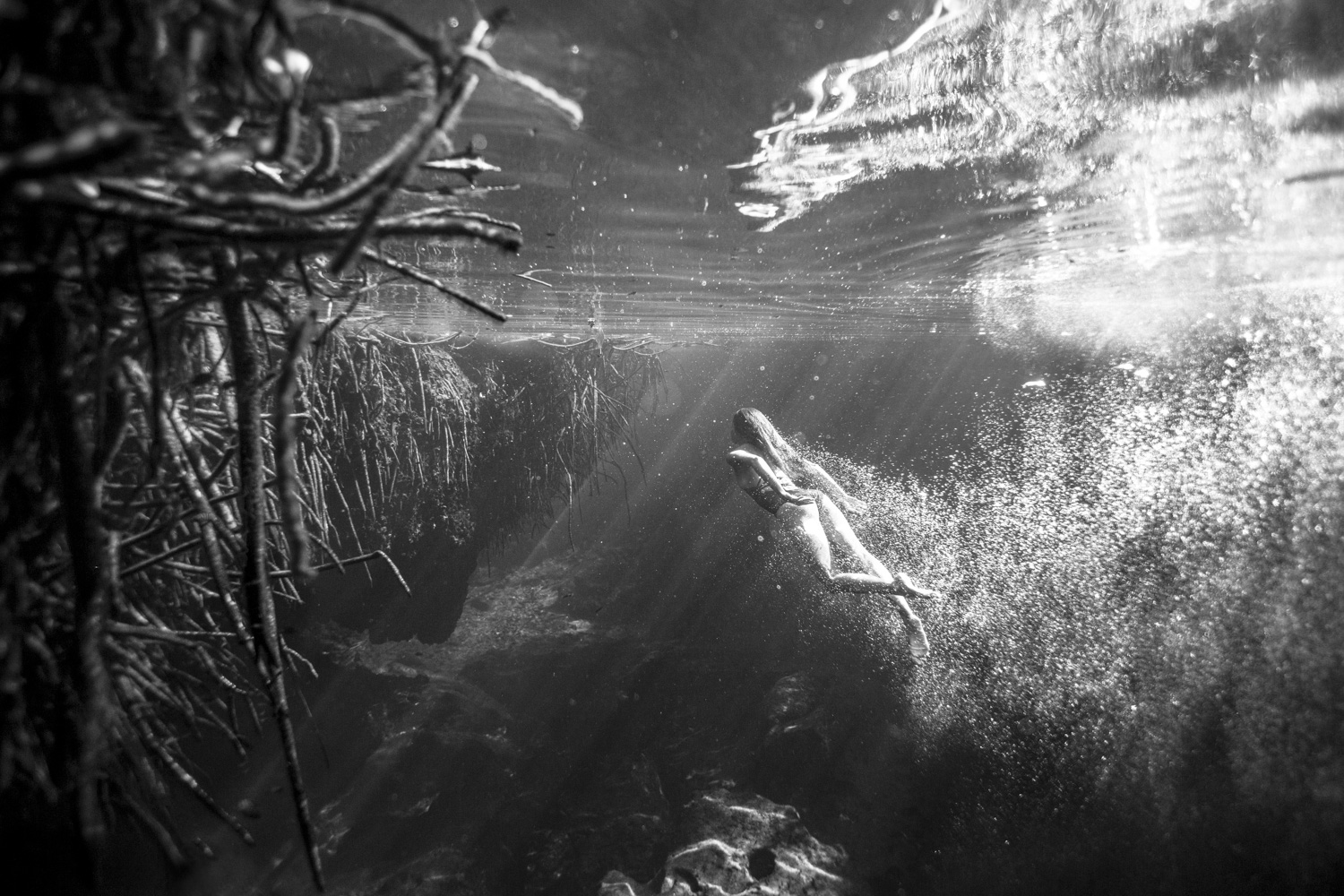 Cenote_Yucatan_BW-16